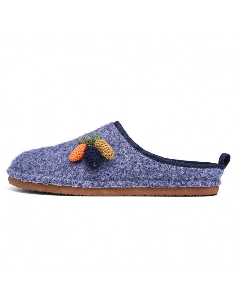 Slippers - SOCOFY Cute Fruits Decoration Solid Color Household Cotton Slip On Indoor Flat Home Shoes Slippers