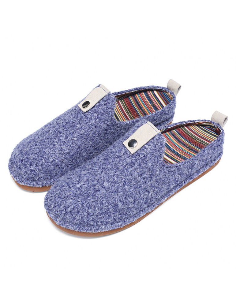 Solid Color Metal Buckle Household Cotton Slip On Indoor Flat Home Shoes Slippers