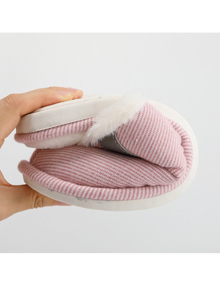 Slippers - Women Casual Solid Color Closed Toe Flat Comfortable Warm Home Shoes